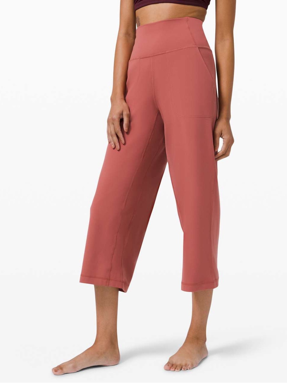 lululemon athletica High-Rise Cropped Wide-Leg Pants - Rosewood